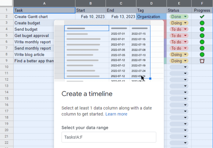 How To Create A Google Sheets Gantt Chart Kanbanchi